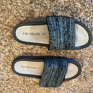 Hey Dude Women's Black Slide Sandals